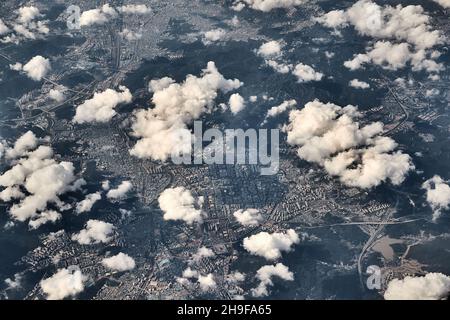 Chinesische Stadt Luftaufnahme Stockfoto