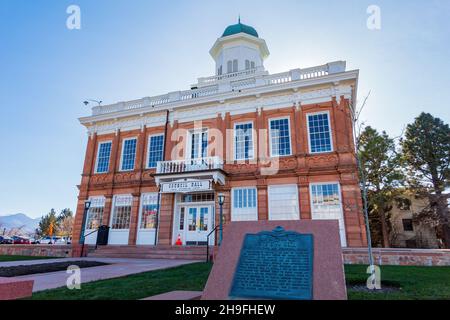 Salt Lake City, DEZEMBER 5 2021 - Außenansicht der Ratssaal, Travel Information Center Stockfoto