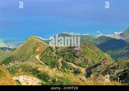 Teapot Mountain Trail in der Nähe der alten Straße Jiufen in Taipei Taiwan Stockfoto