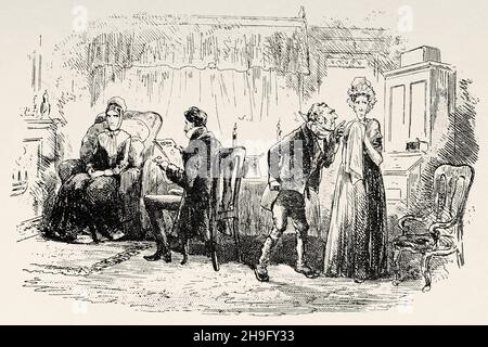 Vermisst und träumen. Illustration aus dem Charles Dickens Roman Little Dorrit von Hablot Knight Browne (1815-1882) englischer Künstler, bekannt als Piz Stockfoto