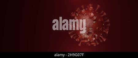 Coronavirus-Ausbruch, gesundheitsbedrohliche Virus-Pandemie Banner Hintergrund Stockfoto