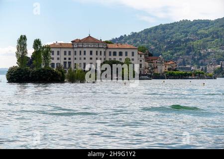 Blick auf den Palazzo Borromeo Stockfoto