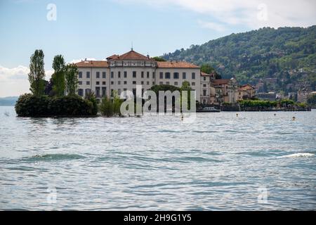 Blick auf den Palazzo Borromeo Stockfoto