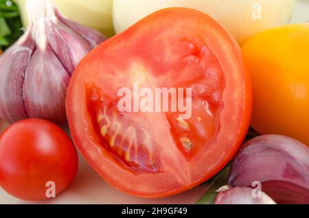 Frisches Gemüse. Makroaufnahmen Stockfoto