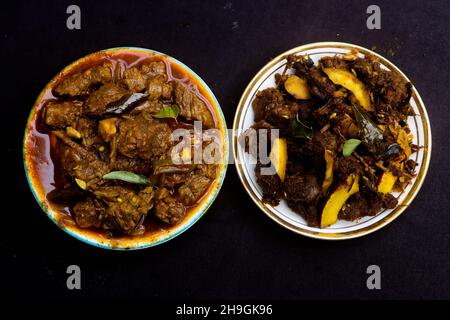 Rindfleisch braten Rindfleisch-kerala-Stil Rindfleisch braten und Rindfleisch-Kerry Stockfoto