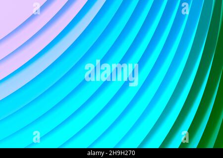 Abstrakter Hintergrund mit farbenfrohen, lebendigen Wellenlinien und Neonfarben Stockfoto