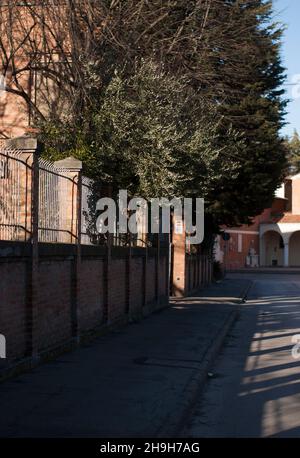 Straße mit Pflanzen in Italien Stockfoto