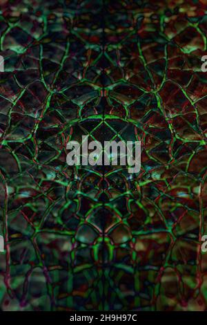 Doppelte Leinwand getrocknet geknackt Farbe Nahaufnahme Hintergrund hohe Qualität großen Druck Stockfoto