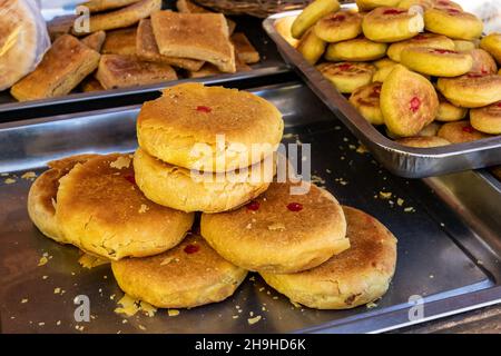 Mooncakes sind eine sehr beliebte Süßigkeit in China für das Mid-Autumn Festival Stockfoto