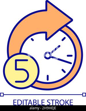 RGB-Farbsymbol für die Uhr Stock Vektor