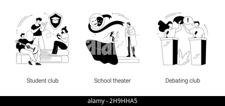 After-School-Aktivität abstrakte Konzept Vektor-Illustrationen. Stock Vektor