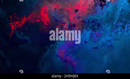 Abstrakter Hintergrund 8 Bit. 8-Bit-Galaxie im Weltraum. Stockfoto