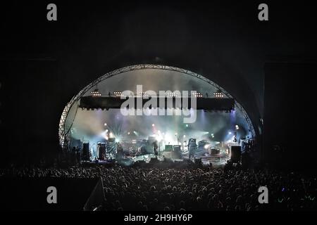 Ben Howard ist der Headliner der letzten Nacht des Greenman Festivals 2013 in London. Stockfoto