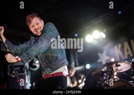 Kaiser Chiefs treten bei einem geheimen Gig beim Great Escape 2014 in Brighton, Großbritannien, auf Stockfoto