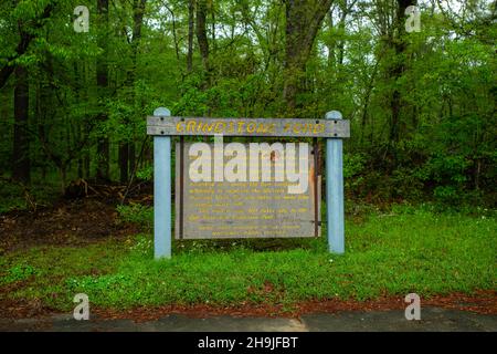 Grindstone Ford entlang des Natchez Trace Parkway, in der Nähe von Port Gibson, Mississippi, USA. Stockfoto