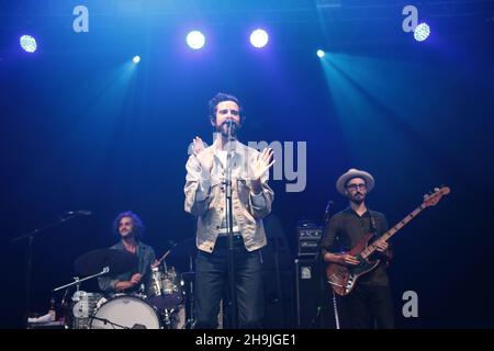 Devendra Banhart tritt auf der Woods Stage am 4. Tag des 2016 End of the Road Festivals in Larmer Tree Gardens in Dorset auf. Bilddatum: Sonntag, 4. September 2016. Bildnachweis sollte lauten: Richard Gray/ EMPICS Entertainment. Stockfoto