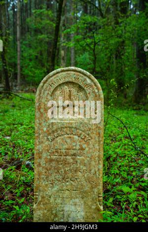 Grindstone Ford Cemetery entlang des Natchez Trace Parkway, in der Nähe von Port Gibson, Mississippi, USA. Stockfoto