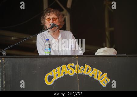 Charles Nichola 'Chas' Hodges von Chas und Dave treten beim British Summer Time Festival 2018 im Hyde Park in London live auf. Fotodatum: Sonntag, 8. Juli 2018. Bildnachweis sollte lauten: Richard Gray/EMPICS Stockfoto