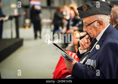 Ralph Levy bei Hidden Heroes, einer Veranstaltung, die die Rolle jüdischer Freiwilliger in der Royal Air Force während des Zweiten Weltkriegs feiert, im RAF Museum in London. Die Veranstaltung ist Teil der Feierlichkeiten anlässlich des hundertjährigen Bestehens der RAF. Fotodatum: Donnerstag, 15. November 2018. Bildnachweis sollte lauten: Richard Gray/EMPICS Stockfoto