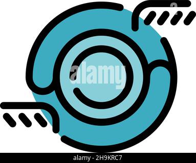 Symbol für den Vergleich des Kreisdiagramms. Kontur Kreisdiagramm Vergleich Vektor Symbol Farbe flach isoliert Stock Vektor