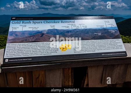 Brasstown bald Mountain Observation Platform Hiawassee GA Stockfoto