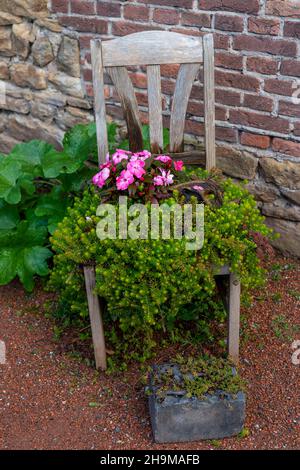 Modellgärten im Grugapark, Gartengestaltung verschiedener Gartenbaustile Essen, NRW, Germanyd Stockfoto