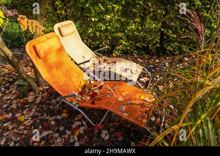 Modellgärten im Grugapark, Herbst, Gartengestaltung verschiedener Gartenbaustile Essen, NRW, Deutschland Stockfoto