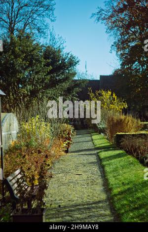 Botanischen Garten Tabor Morgen Winter Stockfoto