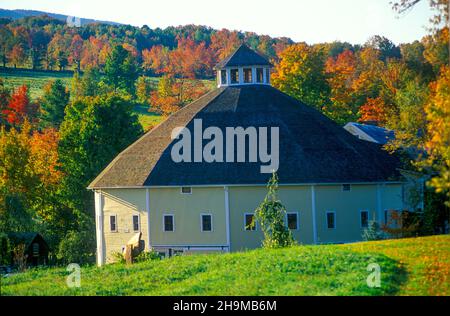 Joslin Round Barn, East Warren Road, Waitsfield, Vermont, USA Stockfoto