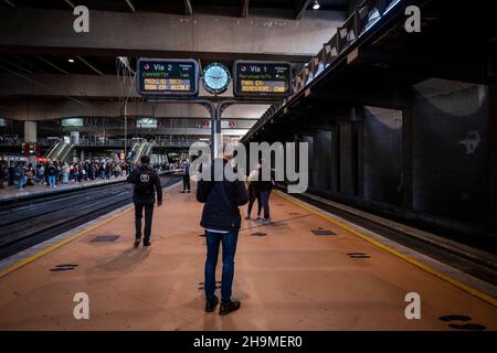 Madrid, Spanien, Bahnhof in Puerta de Atocha Stockfoto