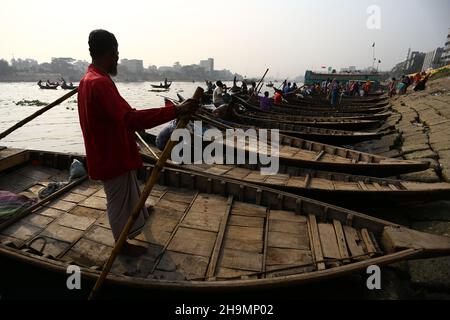 Schöner Buriganga Fluss In Bangladesch Stockfoto