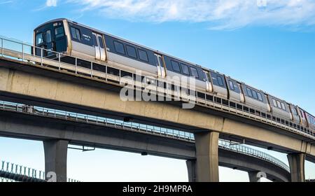 MARTA-Schnellzug an der Hartsfield-Jackson Atlanta International Airport Station in Atlanta, Georgia. (USA) Stockfoto