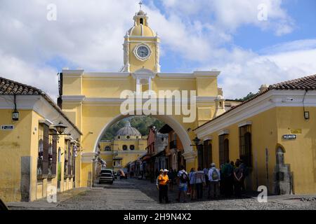 Guatemala Antigua Guatemala - Santa Catalina Arch - El Arco de Santa Catalina Stockfoto