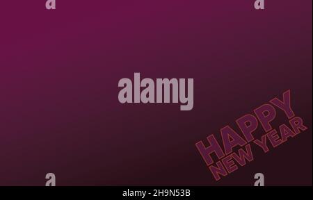 Happy New Year Text-Effekt auf abstrakten dunklen Hintergrund Stock Vektor