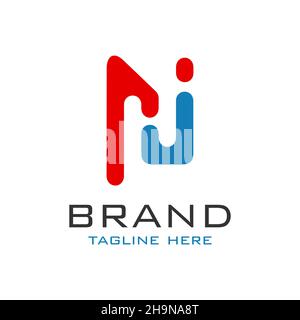 monogram Logo Design Buchstabe H Stockfoto