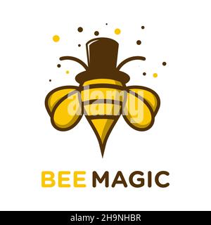 Honey Bee Hut Magic Logo Ihr Unternehmen Stockfoto
