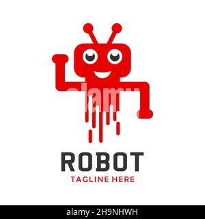 Roboter-Logo vier Ihr Unternehmen Stockfoto