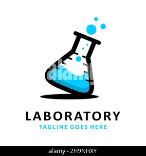 Laborlogo Ihr Unternehmen Stockfoto