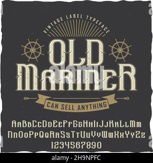 Alte Seefahrer Vintage Poster mit der Inschrift kann alles verkaufen vektorgrafik Stock Vektor