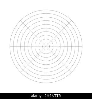 Lebensrad-Vorlage. Kreisdiagramm der Lifestyle-Balance mit 8 Segmenten. Beliebtes Coaching-Tool in der Wohlfühlpraxis isoliert auf weißem Hintergrund. Vektorgrafik. Stock Vektor