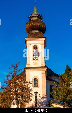 Wallfahrtskirche oder Pfarrkirche Maria Gern, Berchtesgaden, Bayerische Alpen, Oberbayern, Süddeutschland Stockfoto