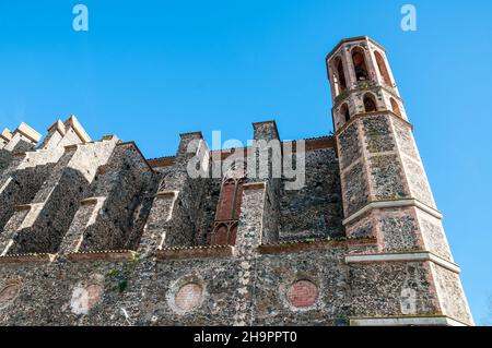 Kirche Sant Joan Baptista, Sant Joan les Fonts, Katalonien, Spanien Stockfoto