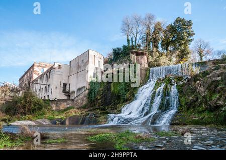 Alte Papierindustrie, heute industrielles Erbe, Sant Joan les Fonts, Garrotxa, Katalonien, Spanien Stockfoto