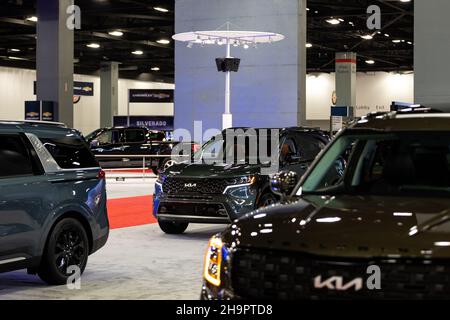 Die Florida Automobile Dealers Association präsentiert die Miami International Auto Show vom 16. Bis 24. Oktober 2021 im Miami Beach Convention Center. Stockfoto