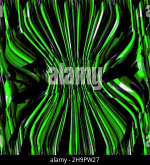 Abstrakte elektrisierenden Linien, rauchig fraktale Muster, digitale Illustration Kunst Arbeit der Rendering chaotischen dunklen Hintergrund. Stockfoto
