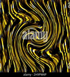 Abstrakte elektrisierenden Linien, rauchig fraktale Muster, digitale Illustration Kunst Arbeit der Rendering chaotischen dunklen Hintergrund. Stockfoto