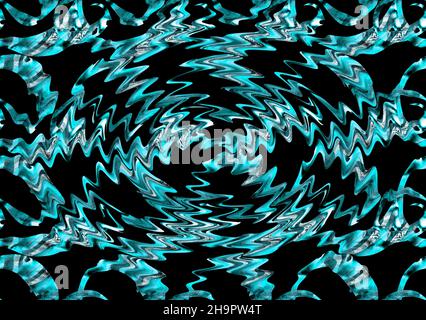 Abstrakte elektrisierenden Linien, rauchig fraktale Muster, digitale Illustration Kunst Arbeit der Rendering chaotischen dunklen Hintergrund. Stockfoto