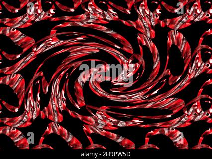 Abstrakte elektrisierenden Linien, rauchig fraktale Muster, digitale Illustration Kunst Arbeit der Rendering chaotischen dunklen Hintergrund. Stockfoto