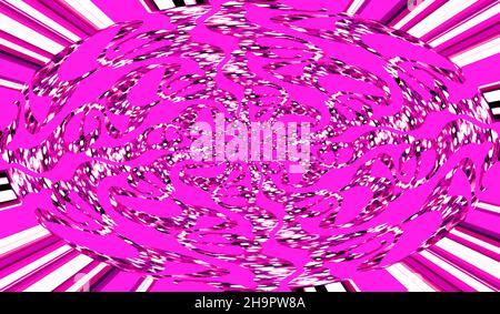 Abstrakte elektrisierenden Linien, rauchig fraktale Muster, digitale Illustration Kunst Arbeit der Rendering chaotischen dunklen Hintergrund. Stockfoto