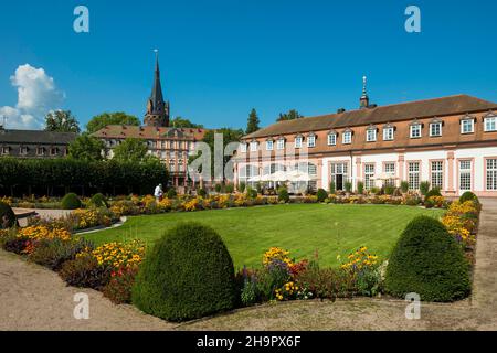 Lustgarten mit Schloss und Orangerie, Erbach, Odenwald, Hessen, Deutschland Stockfoto